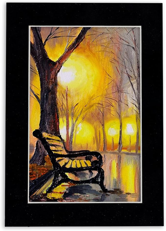Pack of 25 Acid Free 11x14 Mats Bevel Cut for 8.5x11 Photos - Black Suede Precut Matboards For Pictures, Photos, Framing - 4-ply Thickness