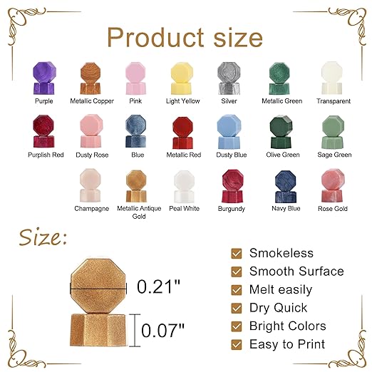 Yoption 360Pcs Peal White Sealing Wax Beads with 2 Spoons and 4 Tea Candles for Wax Seal Stamps, Cards, Wedding Invitations, Wine Packaging, Gift Wrap, Envelopes