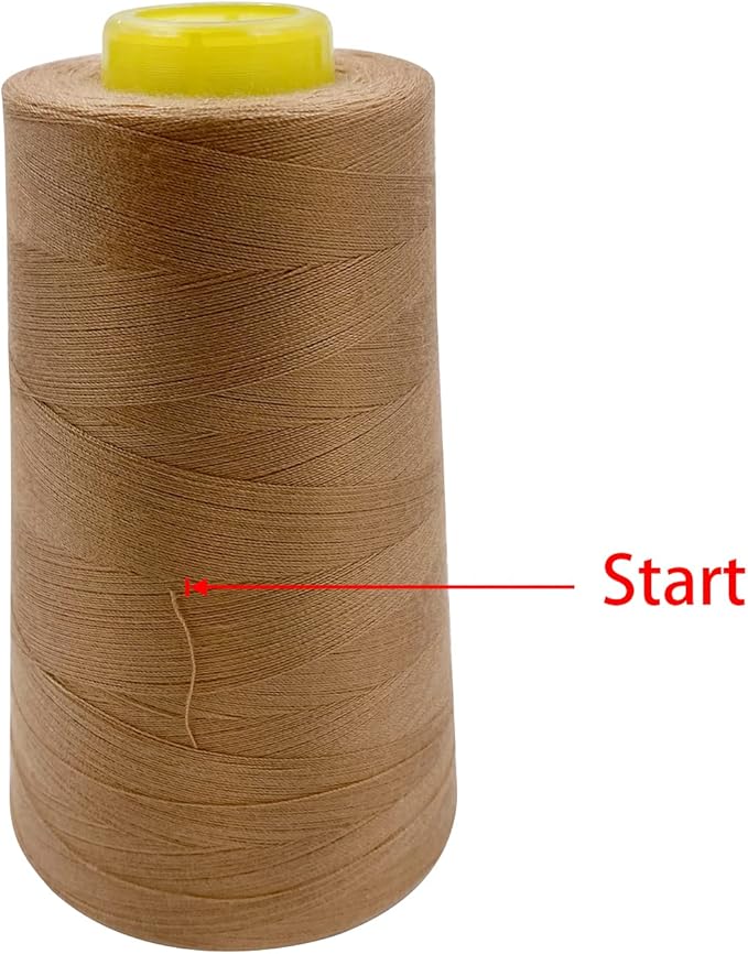 Tortoise 4 Cones of 3000 Yards Each Spool Thread for All Purpose, Serger, Overlock, Quilting, Sewing Machine - 100% Polyester, 40S/2 Macchiato