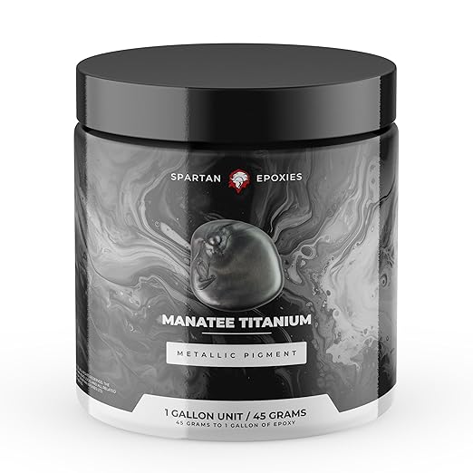 Spartan Epoxies Metallic Pigment Powder for Epoxy - 30 Unique Colors, 4oz for 1 Gallon and 12oz for 3 Gallons of Clear Epoxy, Made in The USA (Manatee, 4oz (45 Grams))