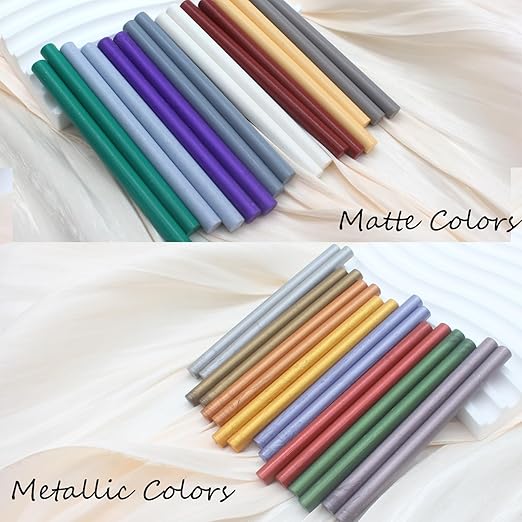52pcs Pale Blue Sealing Wax Sticks, Andotopee Glue Gun Wax Seal Sticks for Wax Seal Stamp, Premium Sealing Wax for Envelope Letter Seal Wedding Invation Craft Adhesive, Great Gift Ideas (Mini Size)