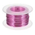 uxcell 20 Gauge / 0.8mm Anodized Aluminum Wire for Jewelry Craft Making, 102 Feet Bendable Flexible Wire for DIY Home Decor Gardening Sculpture, Dark Pink