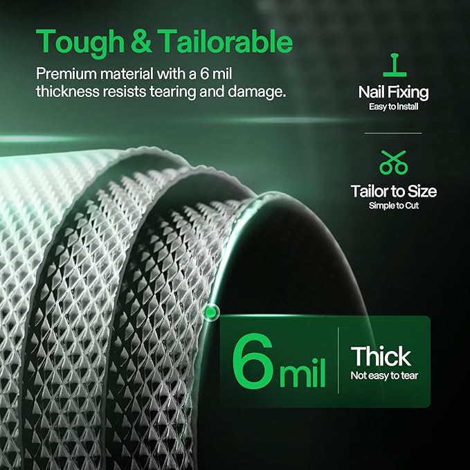 VIVOSUN 6 Mil Mylar Film Roll, 4 ft. x 10 ft. Diamond Film Foil Roll, Heavy-Duty Reflective Film for Grow Tent, Warm House, and Grow Room (10 ft.)