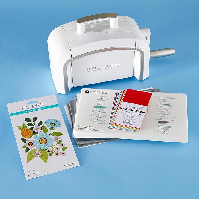 Spellbinders Platinum Die Cutting and Embossing Machine (6 Inch Platform (Machine, Die and Cardstock))