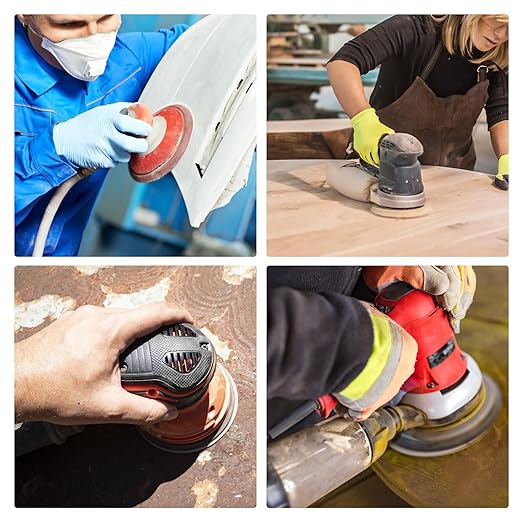 100 Pcs 5 inch Wet Dry Sanding Discs Grit 1500 Hook and Loop 8 Hole Silicon Carbide Orbital Sander Sandpaper