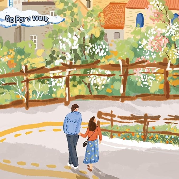 MOMIBOOK Puzzles for Adults 1000 Pieces Jigsaw Puzzles of Go for A Walk, Painting Image Difficult Challenging Hard Impossible Puzzle Unique Funny Party Christmas Birthday Gifts