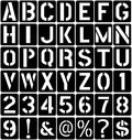 42 Pcs 3 Inch Alphabet Letter Stencils Symbol Numbers Stencils, Reusable Plastic Letter Template Set for Drawing on Wood, Wall, Glass, Porch, Fabric, Rock, Sign and Craft Decoration (Black)