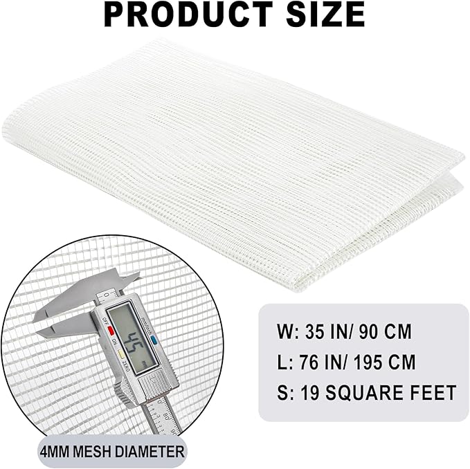 ZENFUN 35" X 76" Mosaic Mesh for Back Mounted Tile, 4.2 oz Fiberglass Mesh Backing Boast for Tile Installation, DIY Handcraft, Wall and Ground Treatment, Supplies Tools (Non Sticky)