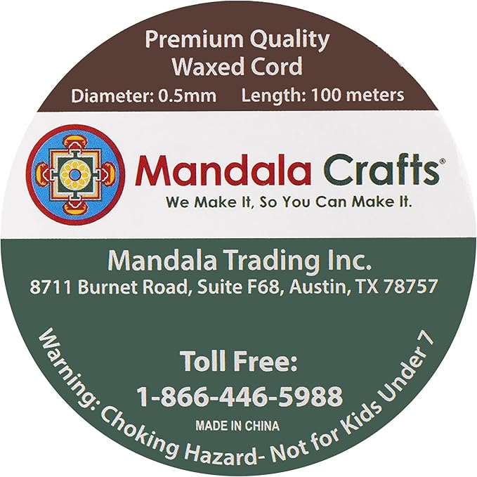 Mandala Crafts 0.5mm 109 Yards Mint Cotton Waxed Cord for Jewelry Making Bracelet Cord Waxed String - Beading String Thread Jewelry Cords for Necklaces String