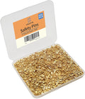 500PCS Safety Pins, 0.75Inch/19mm Small Safety pins, Rust Resistant Nickel Plated Steel Set for Crafting, Sewing, Rimming Fastening Clip Button for Garment Hang Tag (Gold)