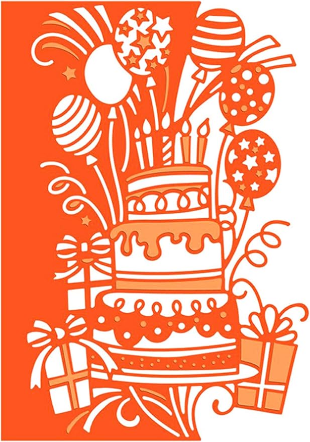 Ammsochy Cutting Dies Metal Stencils Scrapbooking Tools DIY Craft Carbon Steel Embossing Template for Paper Card Making Album Arts Crafts Supplies (Cake lace)