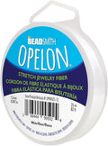 The Beadsmith Opelon Stretch Cord – Elastic Beading Fiber, White, 1.2 mm Diameter, 25 Meters (82 ft) Spool