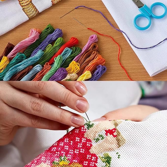 CROSSDECOR Cross Stitch Kits for Beginners,Owl Pattern Crossstitching Preprinted kits DIY Needlepoint Embroidery Craft Kits 11CT 3 Strands-9.5×11 inch