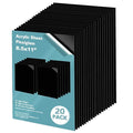 Egofine 8.5" x 11" Black Plexiglass Sheets 20 Pack 0.04 Inch Cast Acrylic Sheet Thick for DIY Craft Projects, Painting, Photography, Sign, Display Stand, Home Decor, Easy to Cut
