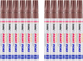 Brown Paint Markers, 12 Pack Oil-Based Waterproof Quick Dry Permanent Paint Pen Set for Rocks Painting, Wood, Fabric, Plastic, Canvas, Glass, Mugs, Metal, Tire, Stone, DIY Craft