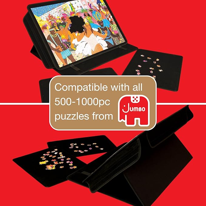 Jumbo Portapuzzle Comfort - Non-Slip Felt, Portable Jigsaw Puzzle Board with Adjustable Angle for 500 to 1000 Pieces - Lightweight, Easy to Store Puzzle Mat, Sorter & Organiser
