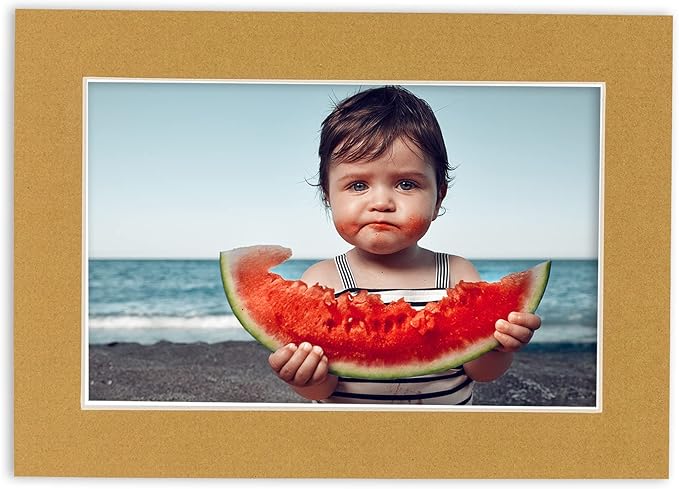11x14 Mat for 8.5x11 Photo - Precut Rattan Beige Picture Matboard for Frames Measuring 11 x 14 Inches - Bevel Cut Matte to Display Art Measuring 8.5 x 11 Inches - Acid Free ONE MAT