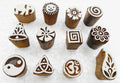 Craftsofindia® Wholesale Lot of 12 Exotic Small Wooden Block Stamps for Textile Printing/Henna Tattoo/Scrapbooking/Designing Saree Border