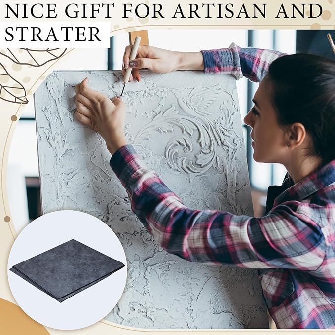 Dinifee 2 Sheets 23 ft Large Graphite Carbon Transfer Paper for Tracing Black Waxed Carbon Paper for Drawing Patterns on Wood Projects, Canvas Fabric and Crafts Supplies,1.6 ft Wide
