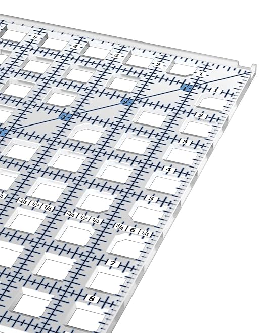 Square Quilting Ruler Set | 3 Square Quilting Rulers | 12.5x12.5, 9.5x9.5, 6.5x6.5 TrueCut Quilting Rulers and Notions