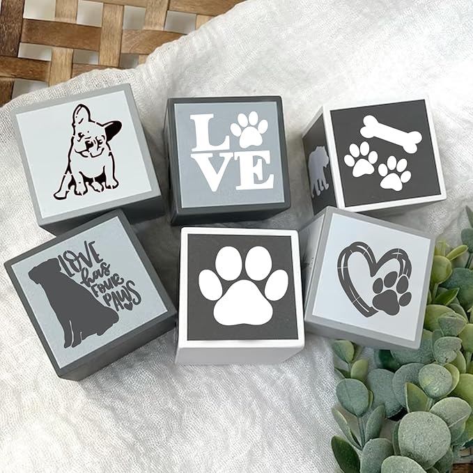 Small Stencils for Painting on Wood Reusable, 3 Inch Reusable Stencil for Craft Ornament Paint Template Stencils for Wall Card Rock Wood Signs Coasters Canvas Home Decor (Dog)