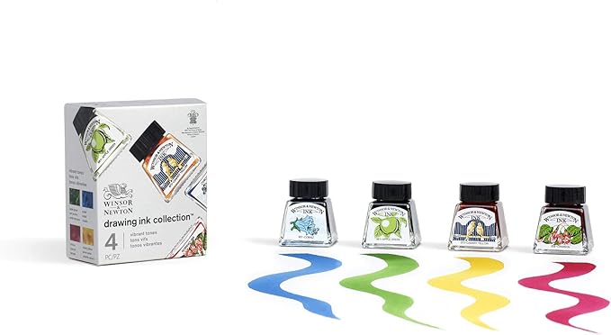 Winsor & Newton Viridian Drawing Ink, 14ml Bottle, Acrylic, Multicolor