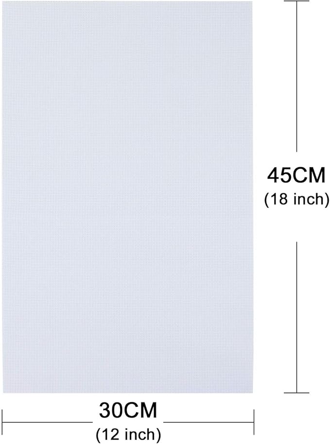 Similane 6 Pieces Aida Cloth 14 Count Cross Stitch Fabric, White, 12 by 18-Inch