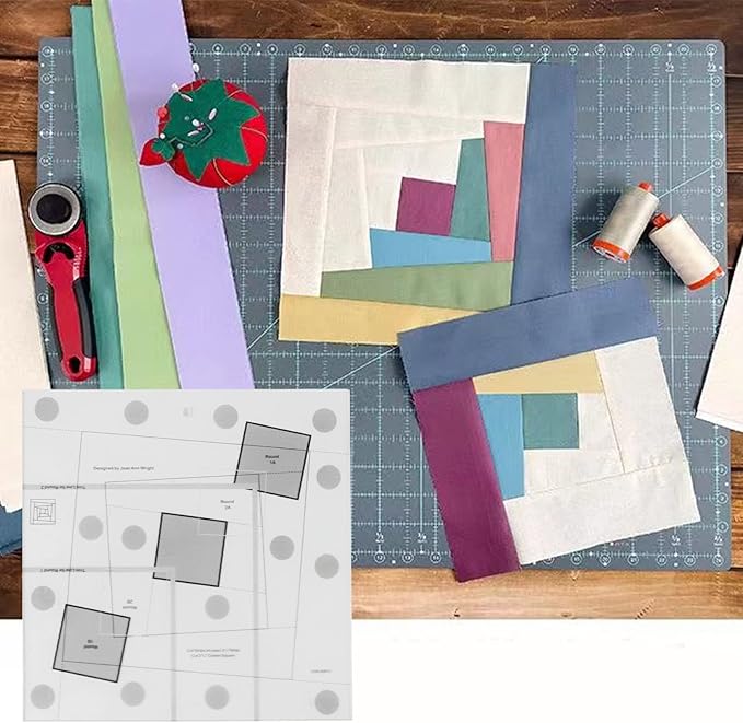 Sewing Rulers, Quilting Rulers Fabric Cutting Ruler Cabin Trim Tool Finished Blocks, Quilting Template Patchwork Sewing DIY Ruler[8 inch]