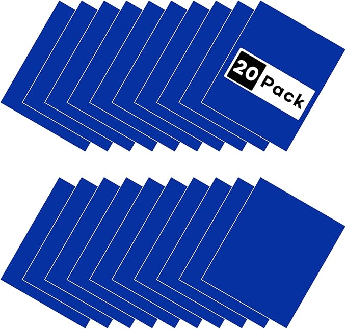HTVRONT Royal Blue Heat Transfer Vinyl Bundle: 20 Pack 12" x 10"in Iron on HTV for T-Shirt, Compatible with Cricut Cutting Machine, Silhouette Cameo or Heat Press Machine