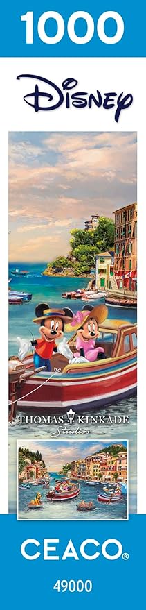 Ceaco - Thomas Kinkade - Disney - Mickey & Minnie in Italy - 1000 Piece Jigsaw Puzzle