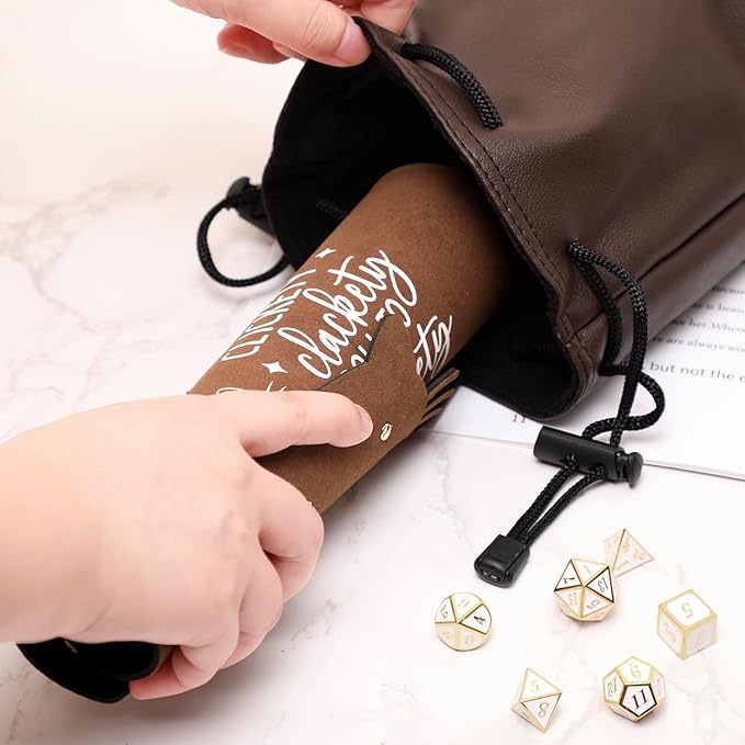 Cat Dice Rolling Tray Novelty Folding Leather Dice Holder Portable Dice Storage Accessories Decorative Desk Organizer Funny Gift for DND RPG Game Players