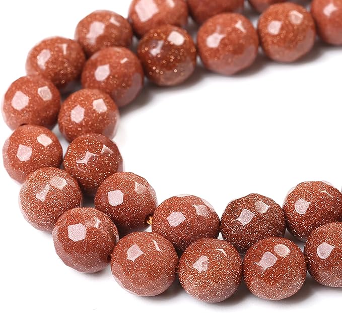 32pcs 12mm Natural Gold Sandstone Beads Faceted Stone Energy Healing Beads for Jewelry MakingDIY Bracelet Necklace Accessories 15" (12mm, Faceted Gold Sandstone)