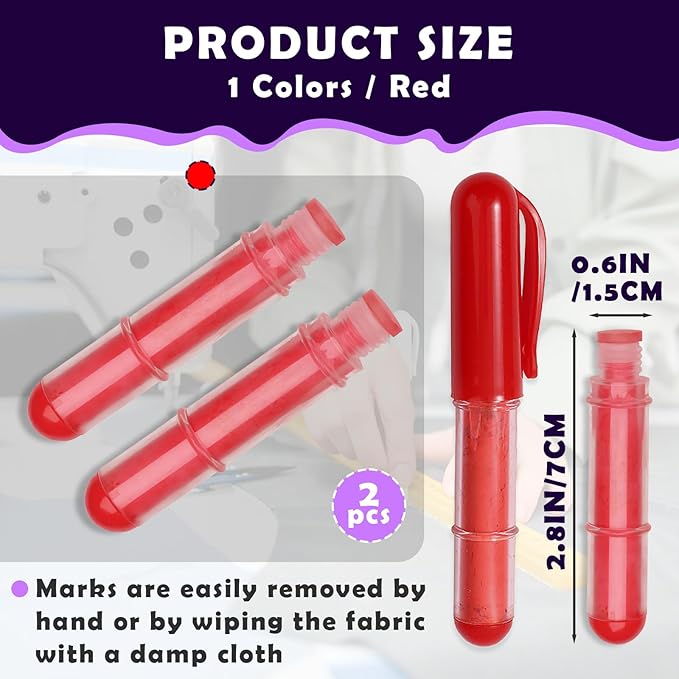 2PCS Sewing Chalk Refill - Red