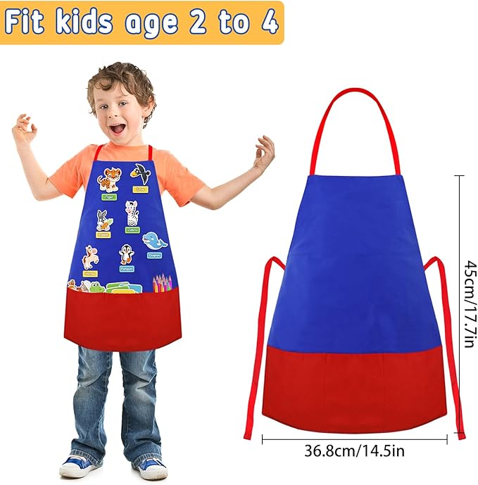 Felt Aprons for Toddlers & Kids - 3 Pocket Educational Storytelling Apron for Preschool, Autism, Classroom, and Homeschooling - Durable, Washable, and Interactive Learning Tool