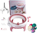 SENTRO 48 Needles Knitting Machine with Electric Adapter, Smart Weaving Loom Round Spinning Crochet Knitting Machines with Row Counter and Crank Handle Adapter Hex Steel Bit for Automatic Knit