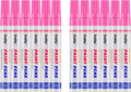 Pink Paint Markers, 12 Pack Oil-Based Waterproof Quick Dry Permanent Paint Pen Set for Rocks Painting, Wood, Fabric, Plastic, Canvas, Glass, Mugs, Metal, Tire, Stone, DIY Craft