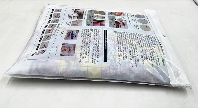 Xinpinzhou Seaside Landscape 11ct Cross Stitch Kits, 11 CT Funny Pre Printed Counted Stamped Cross Stitch Embroidery Needlepoint Patterns Kits for Beginners Adults Crossstitch 40x40 cm