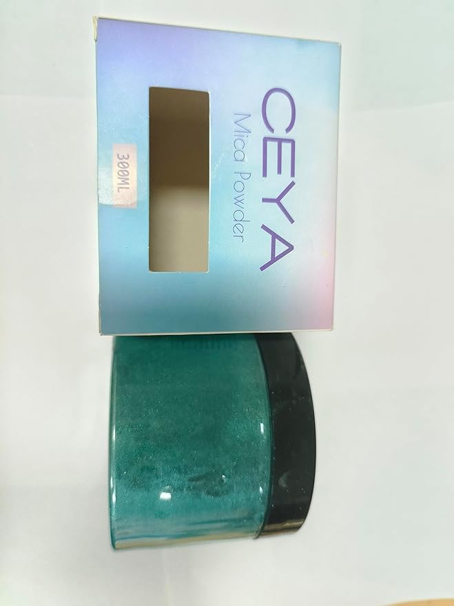 Ceya Mica Powder, 5.3oz/ 150g Pine Green Pearlescent Effect Colorant Pigment Powder for Epoxy Resin, Tumblers, Slime Bath Bomb, Soap Dye, Slime, Candle, Resin Crafting, Paint, Jewelry, Nail Polish