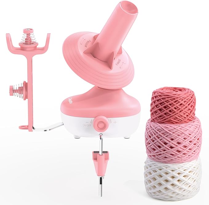 Caydo Yarn Winder, Electric Yarn Ball Winder Mini, Automatic Yarn Cake Winder with Sufficient Tension, Compact 7oz Yarn Winder for Crocheting Stepless Speed Yarn Spinner, Ideal for Crochet Enthusiasts