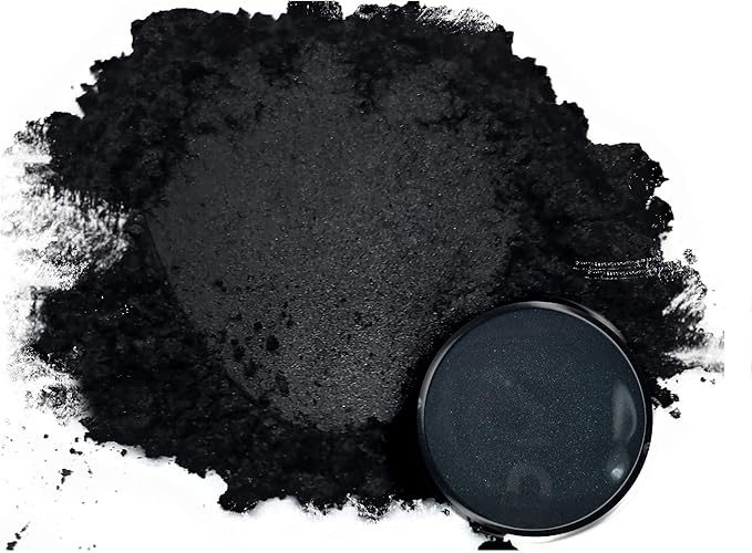 Eye Candy Pigments Premium Black Mica Powder - Sumi Black (25gr) - for Epoxy, Resin, Soap, Paint, Woodworking, Acrylic Pouring, Bath Bombs, Fishing Lures - DIY Arts and Crafts Additive