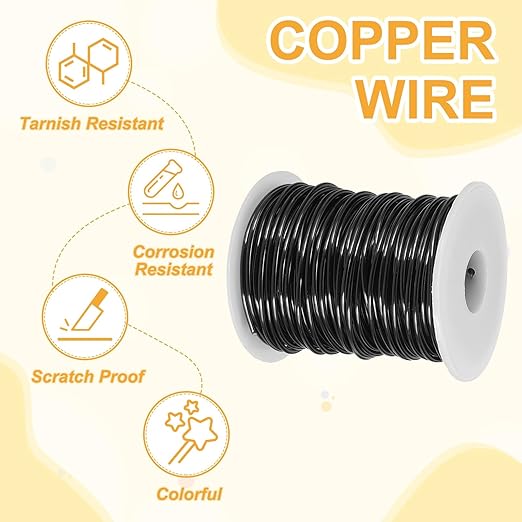 uxcell 12 Gauge / 2mm Anodized Aluminum Wire for Jewelry Craft Making, 102 Feet Bendable Flexible Wire for DIY Home Decor Gardening Sculpture, Black
