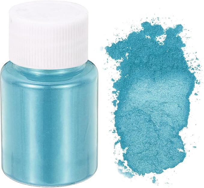 uxcell 10g/0.35oz Cosmetic Grade Mica Powder, 600 Mesh Mica Powder Natural Resin Epoxy Pigment Powders for Casting Resin, Candle Dye, DIY Nail Polish and Lip Gloss, Sky Blue