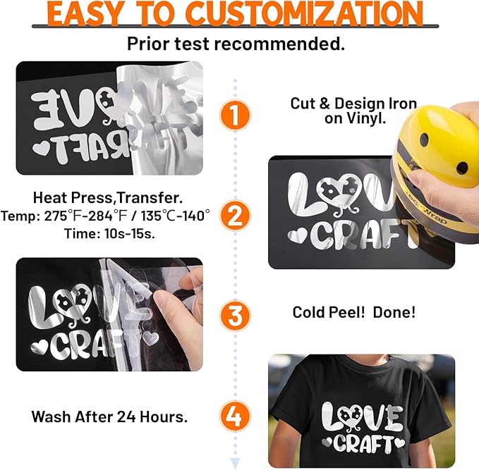 TECKWRAP HTV Heat Transfer Vinyl - 12" x 5ft Silver HTV Iron on Vinyl for t-Shirts Easy to Cut & Weed for All Cutter Machine & Heat Press Machine