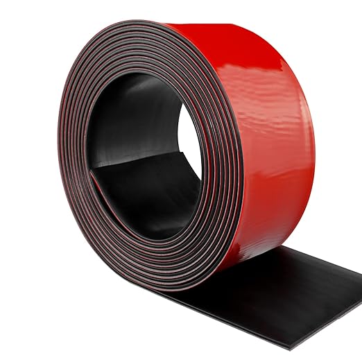 Neoprene Rubber Strips Self Adhesive Solid Rubber Sheets, Rolls & Strips for DIY Gaskets Crafts Pads Seals Warehouse Flooring Neoprene Sheet with Adhesive Backing (3" Wide x 1/5" Thick x 40' Long)
