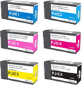 PP-50 PP-100 Ink Cartridges 6 Color Set PJIC1 PJIC2 PJIC3 PJIC4 PJIC5 PJIC6 C13S02A9991 Suitable for DiscProducer PP-50 PP-100 Printers (Black, Cyan, Magenta, Yellow, Light Cyan, Light Magenta, 6Pcs)