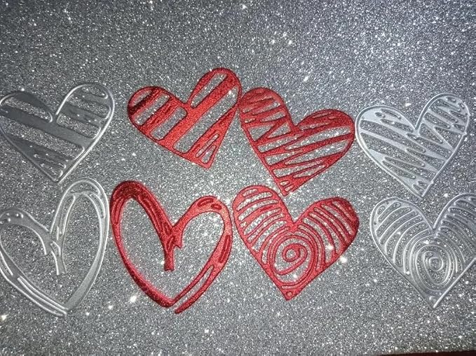 Lapoo Festivals Metal Cutting Die for Scrapbooking - Durable, Cut Stencils for DIY Scrapbook Photo Album Decorative Paper Card, Card Making Supplies, Embossing (3D Layered Heart-Shaped 3.5 x 3.3 in)