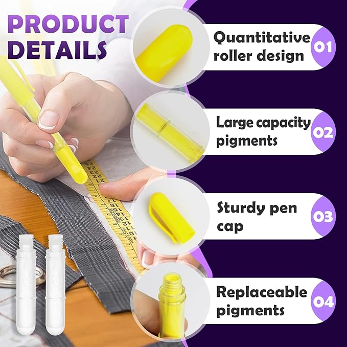 2PCS Sewing Chalk Refill - White