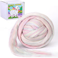QMNNMA Wool Roving Bulk, 14.1oz Needle Felting Wool, Fiber Roving Wool Top for Hand Spinning, Felting, Blending, Weaving and DIY Craft (400g)