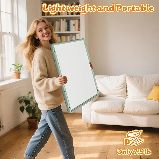 1000 Pieces Rotating Plastic Puzzle Board 3-in-1 Double-Sided/Tilting/Rotating, Portable Table 31.93"x24.06" Spinning Jigsaw Puzzle Table with Cover Lazy Susan Gift for Seniors Adults and Kids