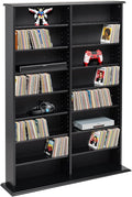 Prepac 2 Column Display Cabinet Media Storage, 38.75" Wide, Black